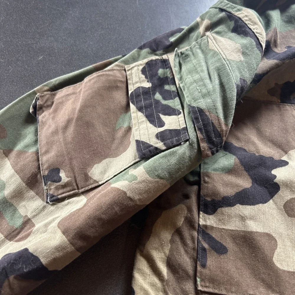 VINTAGE US Army Jacket Mens Medium M Woodland Camo Chemical Protective Lined 80s - Picture 3 of 10